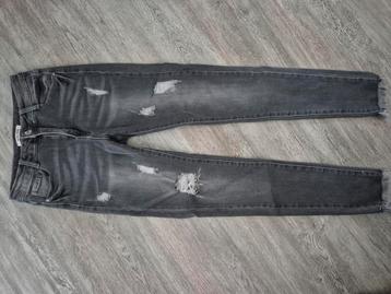 Miss Bon grijze skinny jeans destroyed lookalike maat M beschikbaar voor biedingen