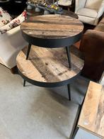 2 salonn/bijzettafels, nieuw, industrieel, Minder dan 55 cm, Rond, Zo goed als nieuw, Ophalen