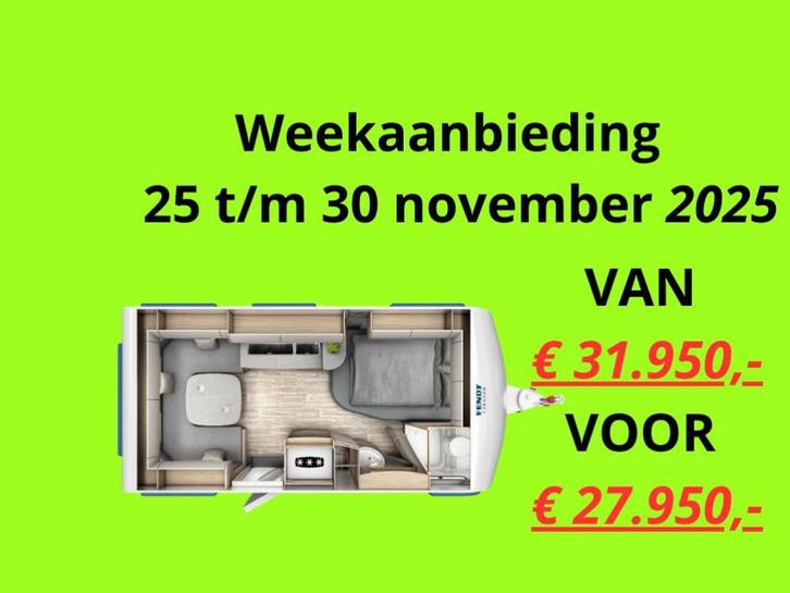 Fendt Bianco Activ 445 SFB Weekaanbieding!, Caravans en Kamperen, Caravans, Bedrijf, tot en met 4, 1000 - 1250 kg, Rondzit, Fendt