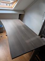 Bureau donker eiken blad zilveren poten, Huis en Inrichting, Ophalen, Gebruikt