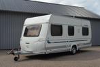 Zeer nette Fendt Saphir 490 met Hypercamp Domaso voortent., Caravans en Kamperen, Ringverwarming, Rondzit, Particulier, Vast bed