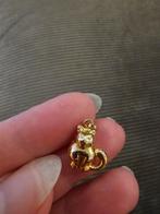 14 karaat gouden ketting hanger kat poes, Ophalen of Verzenden, Zo goed als nieuw, Goud, Goud