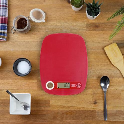 Livoo-keukenweegschaal-Marmer-digitaal-Rood-Elektronische-, Huis en Inrichting, Keuken | Keukenbenodigdheden, Nieuw, Ophalen of Verzenden