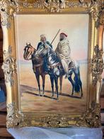 Olieverfschilderij J.H. De Broeyer - Ruiters in de woestijn, Ophalen of Verzenden