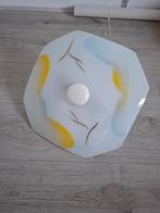 Retro/ vintage glazen plafonlamp, Ophalen, Gebruikt, Glas