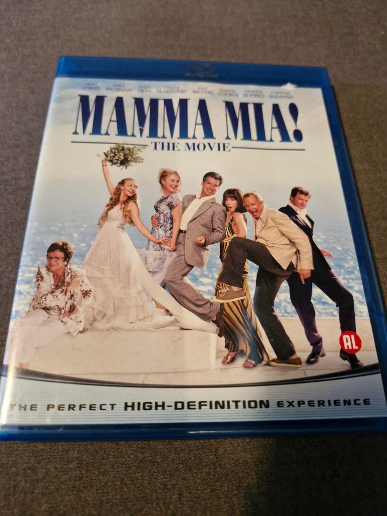 Mamma Mia - bluray, Ophalen of Verzenden, Zo goed als nieuw, Muziek en Concerten