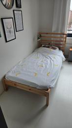Ikea Tarva Grenen Bed 90x200 + Lattenbodem & Matras, Ophalen, 90 cm, Eenpersoons, Beige