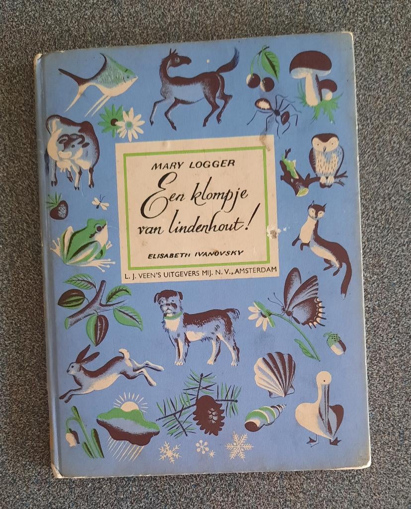 Vintage kinderboek" een klompje van lindenhout!, Gelezen, Fictie algemeen, Ophalen of Verzenden, Voorleesboek