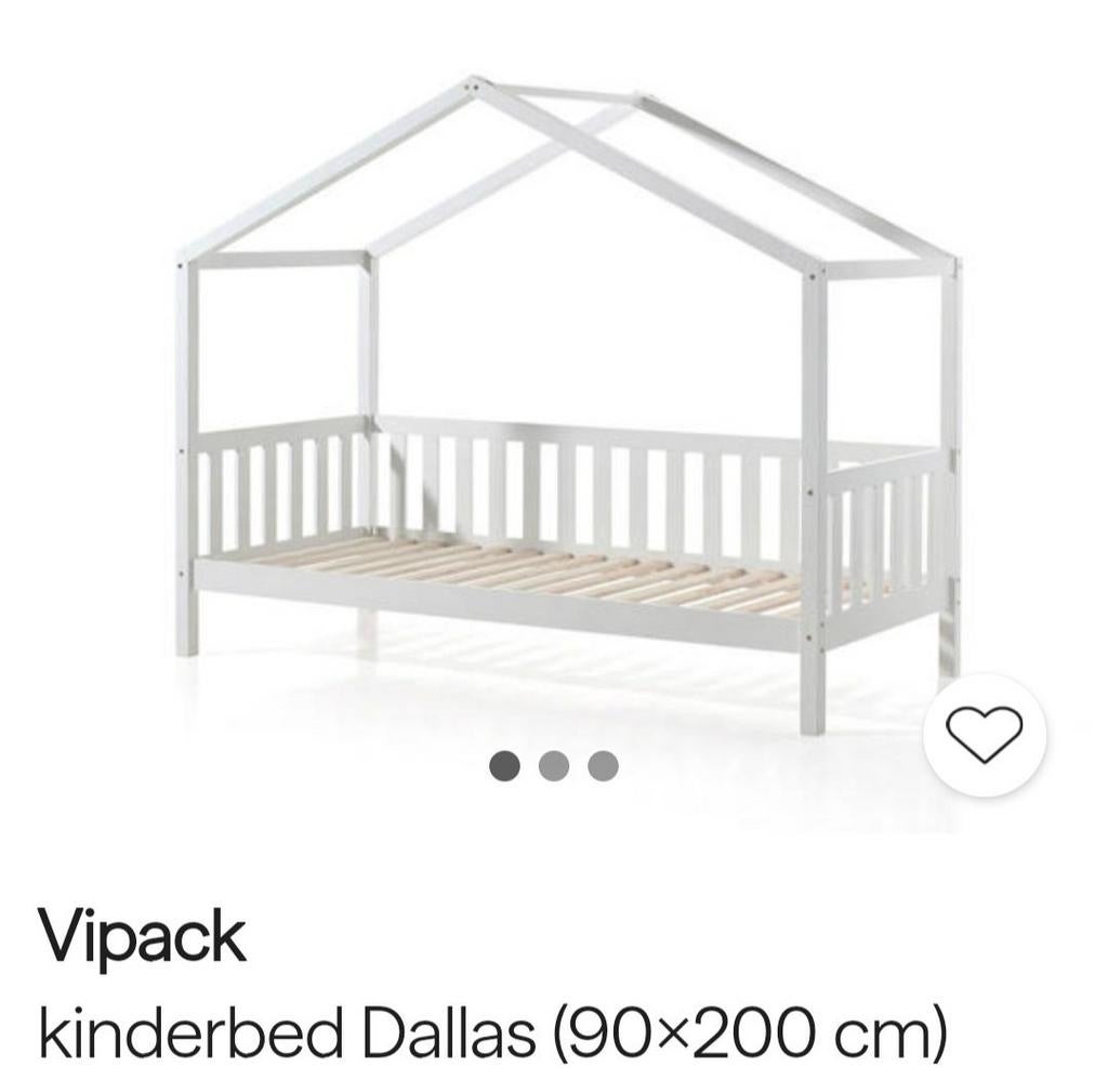 Leuk kinderbed van Vipack, model Dallas 90x200 cm, Kinderen en Baby's, Kinderkamer | Bedden, 180 cm of meer, 85 tot 100 cm, Lattenbodem