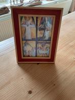 RELIGIEUZE AFBEELDING IN HOUTEN SIERLIJKE LIJST, Ophalen of Verzenden, Zo goed als nieuw, Kaart of Prent, Christendom | Katholiek