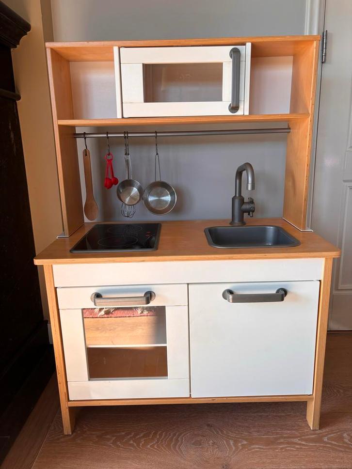 IKEA Duktig kinderkeuken met accessoires, Kinderen en Baby's, Speelgoed | Speelkeukens, Gebruikt, Speelkeuken, Hout, Ophalen