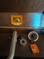 Antieke elektrische grammofoon kast – His Master's Voice, Ophalen of Verzenden