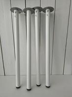 Nieuw 4x Tafelpoot /bureau poot Adils wit 70 cm metaal, 50 tot 100 cm, Rond, Nieuw, Metaal
