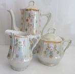 art nouveau koffie servies goud en parelmoer, Verzenden