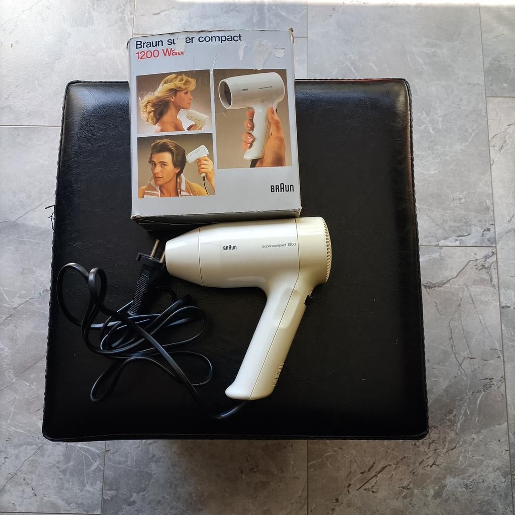 Braun Super Compact 1200 Föhn - Perfecte Staat + Doosje, Ophalen of Verzenden, Zo goed als nieuw, Haarverzorging