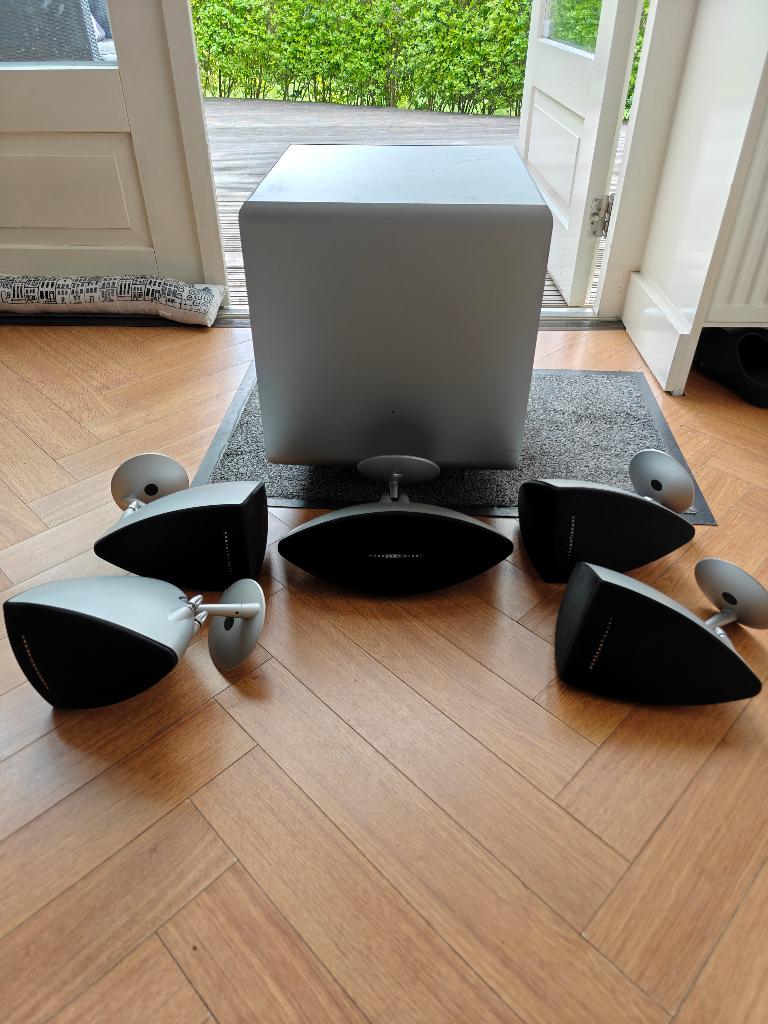 Mordaunt-Short 5.1 Surround Set – MS402 / MS404C / MS409, Gebruikt, 70 watt of meer, 5.1-systeem, Overige spelers