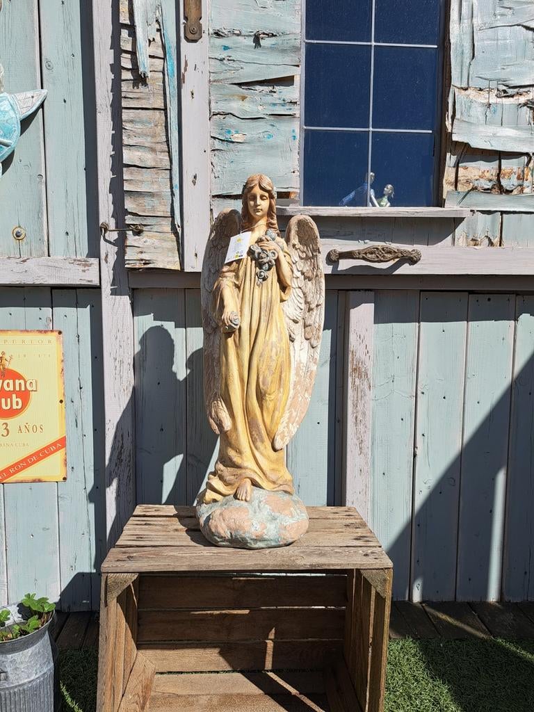 Nieuw Brocante Beeld Engel Claire en Eef 71 cm Uniek, Verzamelen, Ophalen of Verzenden