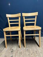 Vintage houten stoelen Vraagprijs per stuk!, Ophalen, Gebruikt, Twee, Bruin