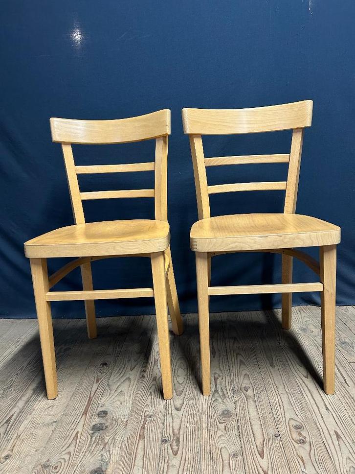 Vintage houten stoelen Vraagprijs per stuk!, Huis en Inrichting, Stoelen, Gebruikt, Twee, Hout, Bruin, Ophalen