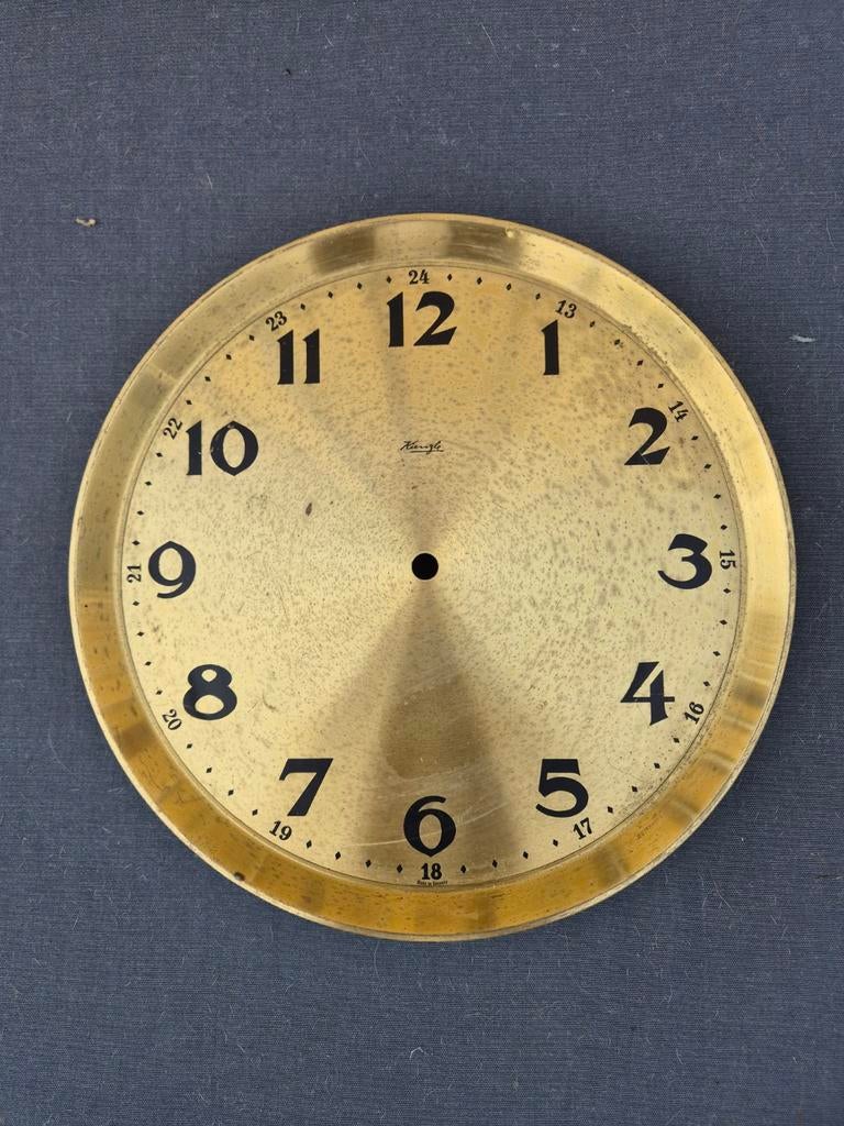 Kienzle Wijzerplaat voor Staande Klok - Messing, Ophalen of Verzenden