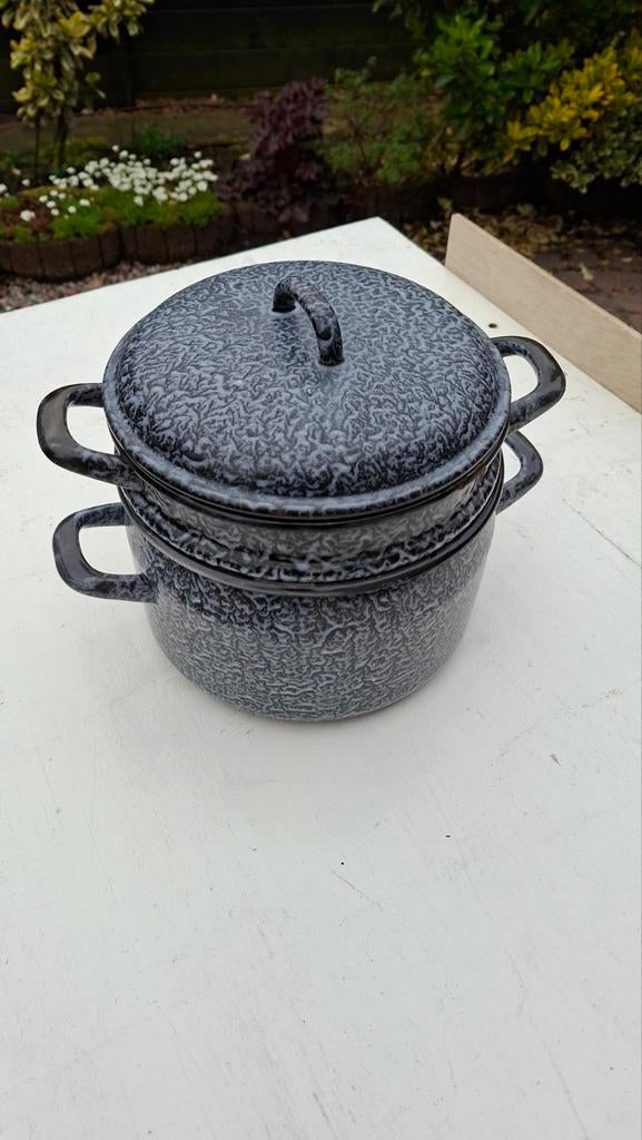 Mooie retro stoompan., Ophalen of Verzenden, Gebruikt, Overige materialen, Kookpan of Snelkookpan