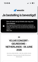Kanye West tickets (2 zitplaatsen naast elkaar), Tickets en Kaartjes, Twee personen, Juni