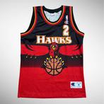 Vintage 90s NBA Augmon Hawks jersey basketball champion top, Ophalen of Verzenden, Zo goed als nieuw, Kleding