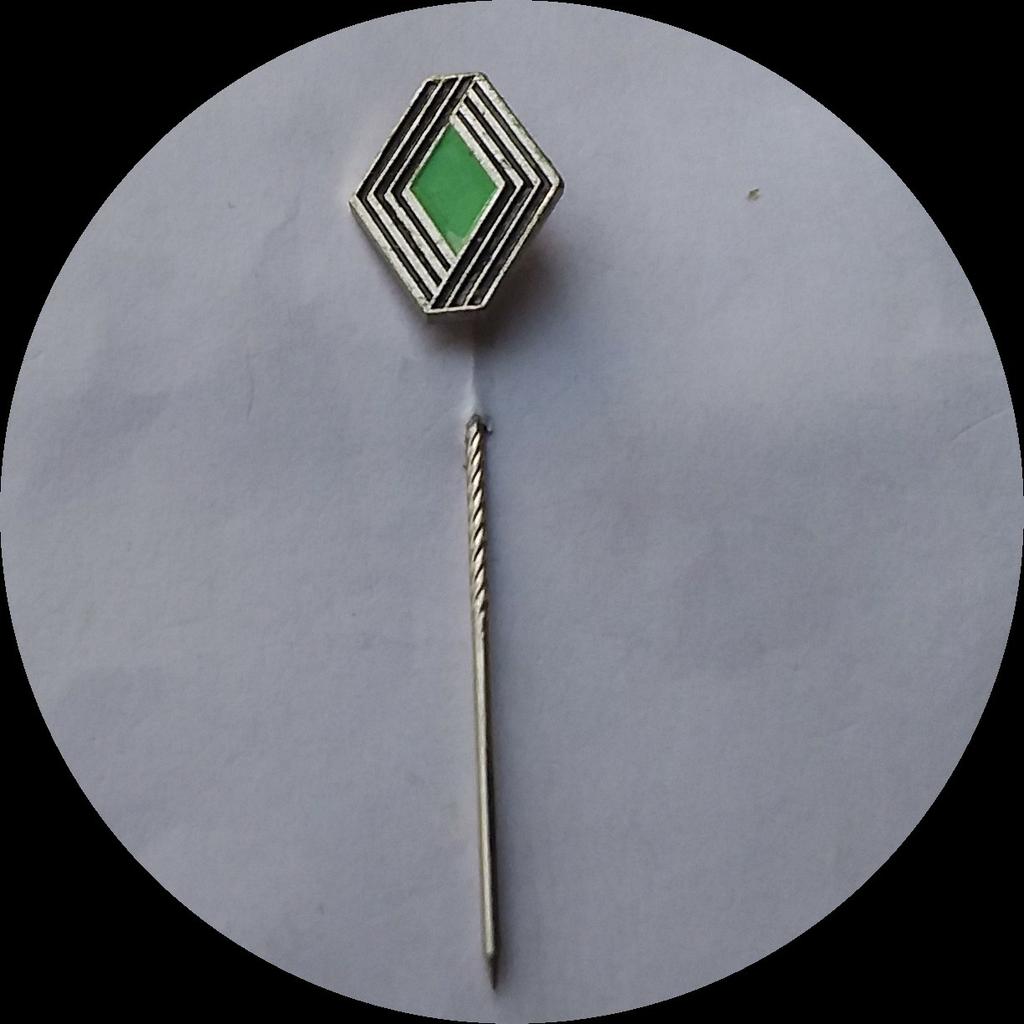 RENAULT speldje, metaal, groen grijs, Verzenden, Zo goed als nieuw, Transport, Speldje of Pin