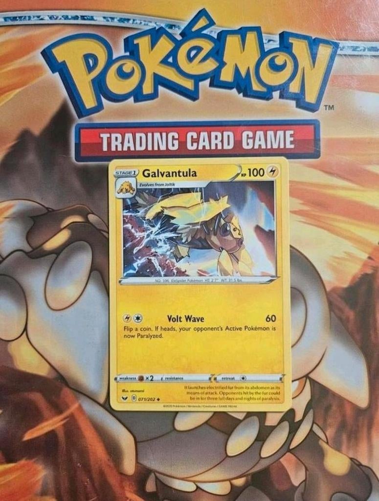 Galvantula 071/202 Sword&Shield base set pokemon kaart nm, Ophalen of Verzenden, Zo goed als nieuw, Losse kaart