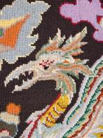 Frans handgeborduurd textiel griffioen bloemen ca 1930-1940, Antiek en Kunst, Ophalen of Verzenden