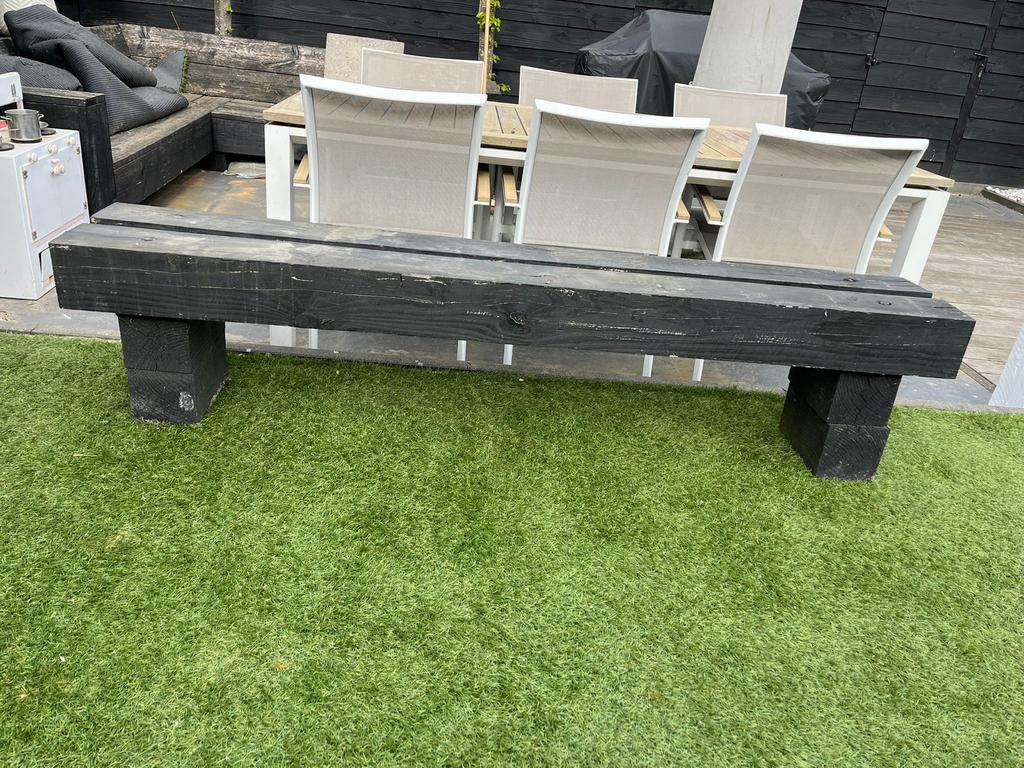 Douglas houten bankje, Ophalen, Gebruikt, Hout