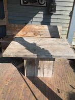 Steigerhouten tuintafel met bank, Ophalen, Gebruikt, Rechthoekig, Hout