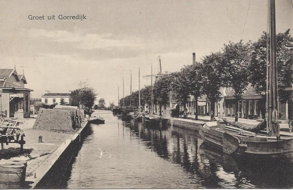 Gorredijk (Frl.) Molenwal, Kerkewal met Molen, gelopen 1918, Ophalen of Verzenden, Voor 1920, Gelopen, Friesland