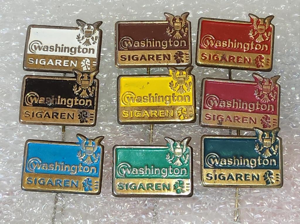 9 Washington Sigaren Speldjes - Vintage Collectie, Ophalen of Verzenden, Gebruikt, Merk, Speldje of Pin