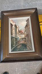 Schilderij Maastrichtse gracht Wilhelmus, Antiek en Kunst, Ophalen of Verzenden