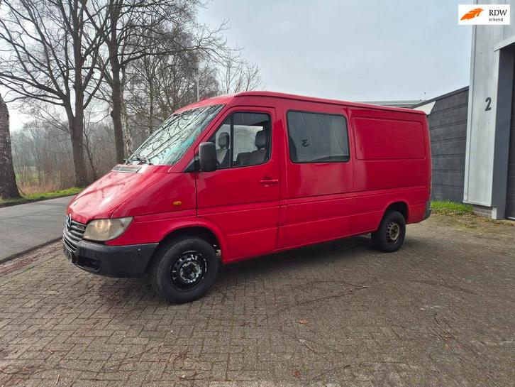 Mercedes-Benz Sprinter 211 CDI 311CDI 2002 DUBBEL CABINE CLE, Auto's, Bestelauto's, Bedrijf, Te koop, ABS, Schuifdeur, Startonderbreker