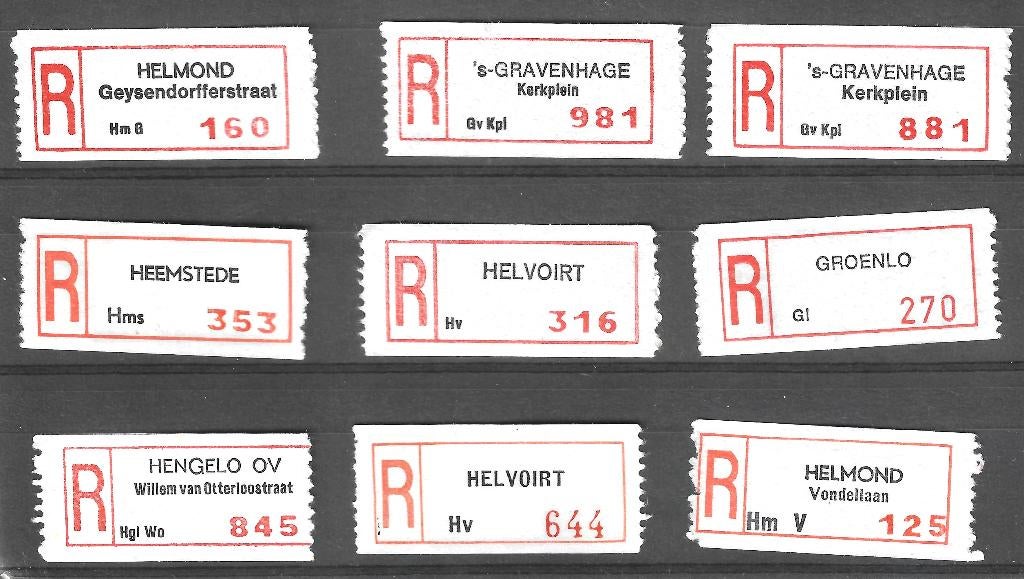 Nederland Aantekenstrookjes - 07, Postzegels en Munten, Postzegels | Nederland, Ophalen of Verzenden, Na 1940