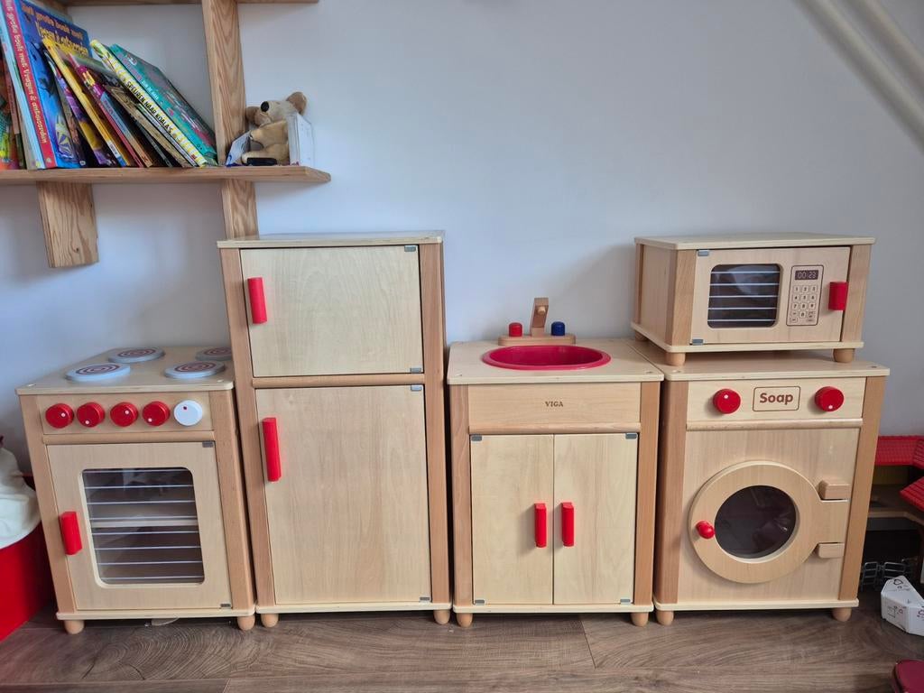 Nieuwe Houten Speelkeuken Compleet 5-delig - Vigatoys, Ophalen, Nieuw, Hout, Speelkeuken