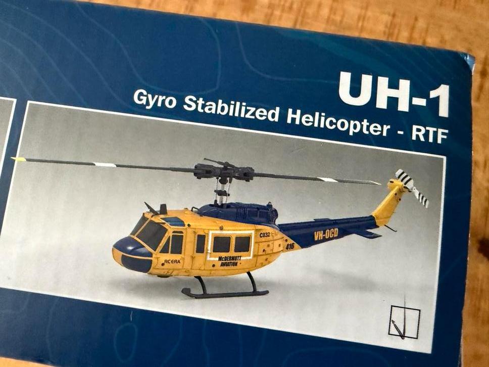 RCERA UH-1 RTF Huey Helikopter - Gyro Gestabiliseerd, Elektro, RTF (Ready to Fly), Helikopter, Nieuw