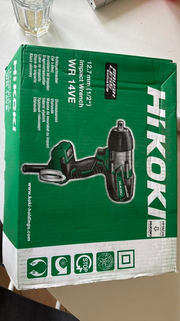 Hikoki WR 14VE slagmoersleutel nieuw., Auto diversen, Autogereedschap, Ophalen of Verzenden, Zo goed als nieuw