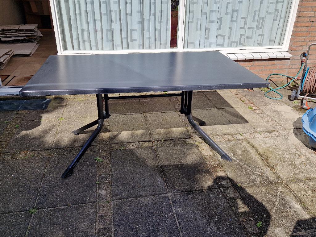 tuintafel kettler antraciet, Ophalen, Gebruikt, Rechthoekig, Kunststof