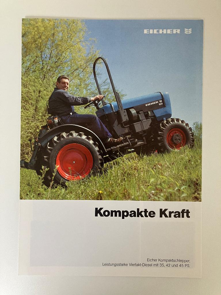 Eicher trekker tractor folder brochure, Boeken, Ophalen of Verzenden, Gelezen