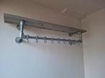 Industriële kapstok met plank en 8 haken, Huis en Inrichting, Wandkapstok, Gebruikt, Ophalen of Verzenden, Minder dan 100 cm