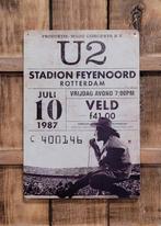 U2 Feyenoord stadion Rotterdam reclamebord van metaal deco, Info@deconoord.nl, Nieuw, Ophalen of Verzenden, Foto of Kaart