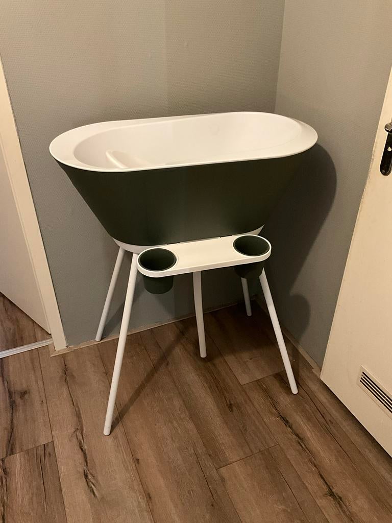 Stokke Flexi Bath met standaard en badzitje, Zo goed als nieuw, Badje, Standaard, Ophalen