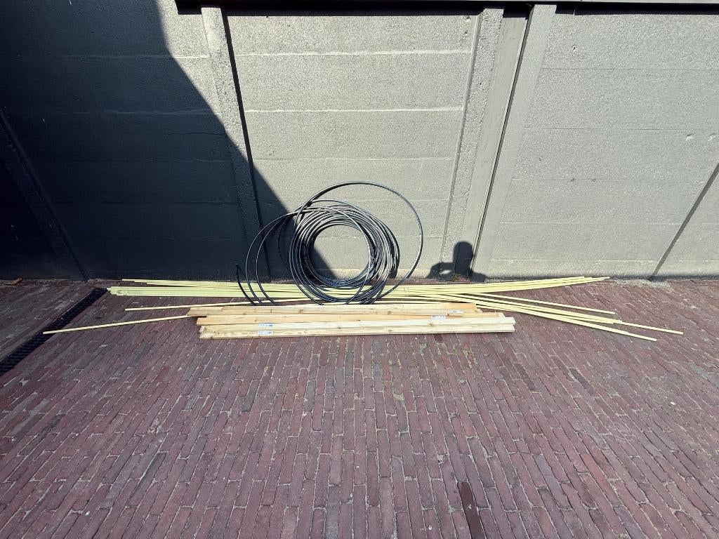 Electrabuizen, houten latten en flexibele waterslang, Ophalen, Pvc, Minder dan 20 mm, Nieuw
