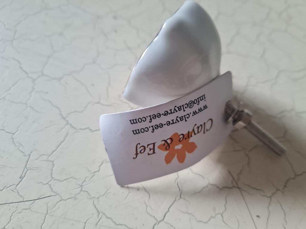Nieuwe witte met parelmoer kastknoppen Clayre & Eef p/st2.95, Antiek en Kunst, Ophalen of Verzenden