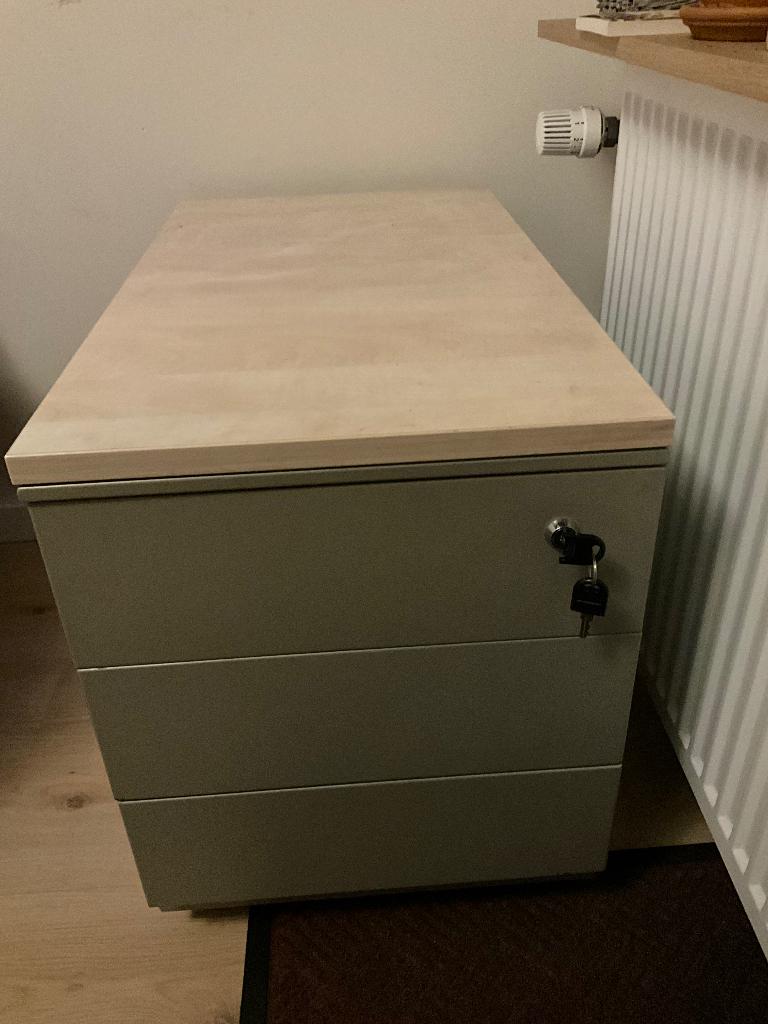 Ladeblok met houten bovenblad, Huis en Inrichting, Bureaus, Ophalen, Zo goed als nieuw