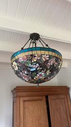 Tiffany hanglamp glas-in-lood, Huis en Inrichting, Ophalen of Verzenden, Zo goed als nieuw, Glas