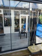 Glazen schuifdeuren helder met 5x meenemers systeem, Ophalen, 160 cm of meer, Glasplaat, Veiligheidsglas